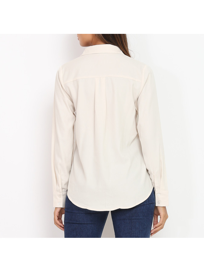 Chemise fluide beige